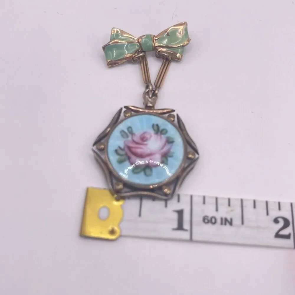 Antique enamel rose